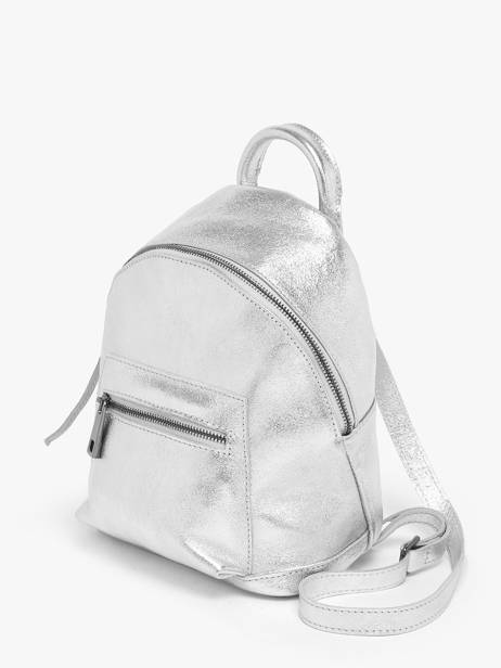 Sac à Dos Nine Cuir Milano Argent nine NI23066 vue secondaire 2