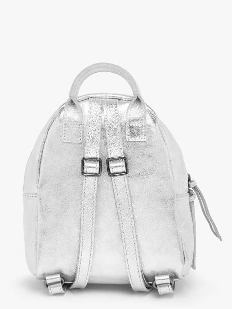 Sac à Dos Nine Cuir Milano Argent nine NI23066 vue secondaire 4