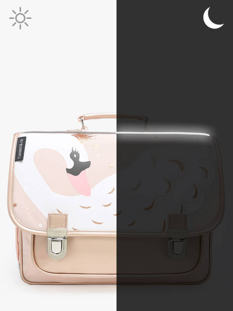 Cartable 2 Compartiments Caramel et cie Rose boheme FI vue secondaire 5