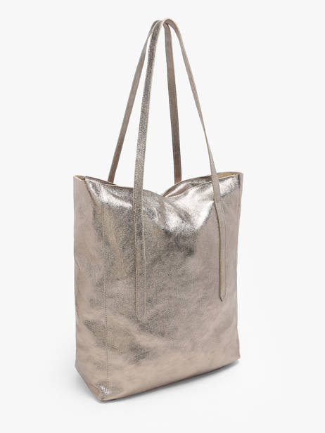 Sac Porté épaule A4 Nine Cuir Milano Argent nine NI24111 vue secondaire 2