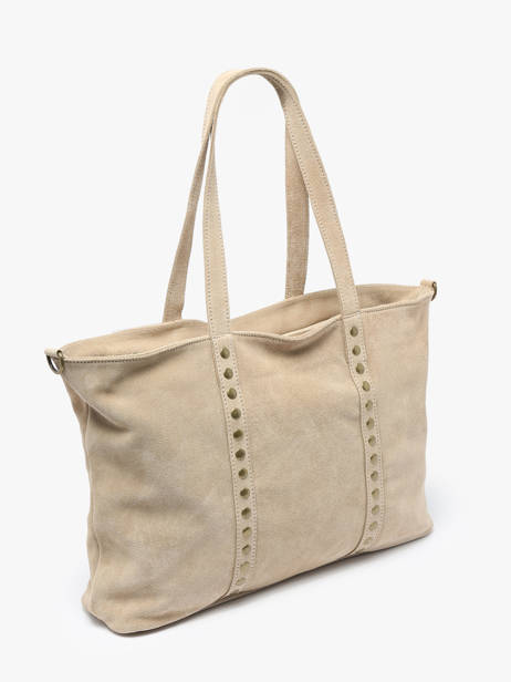 Sac Porté épaule Velvet Cuir Milano Beige velvet VE24113 vue secondaire 2