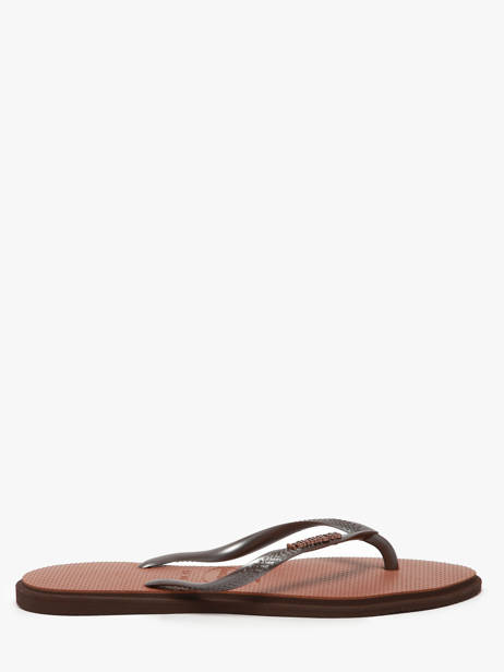 Tongs Havaianas Marron women 4149584F vue secondaire 1