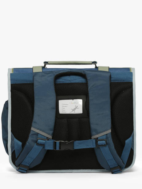 Cartable Enfant 3 Compartiments Cameleon Bleu vintage urban CA41 vue secondaire 4