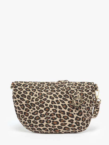 Sac Banane Velvet Leopardo Cuir Milano Beige velvet leopardo VL24091 vue secondaire 3