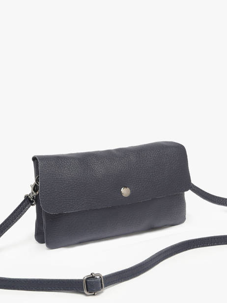 Sac Bandoulière Caviar Cuir Milano Bleu caviar CA23067 vue secondaire 2