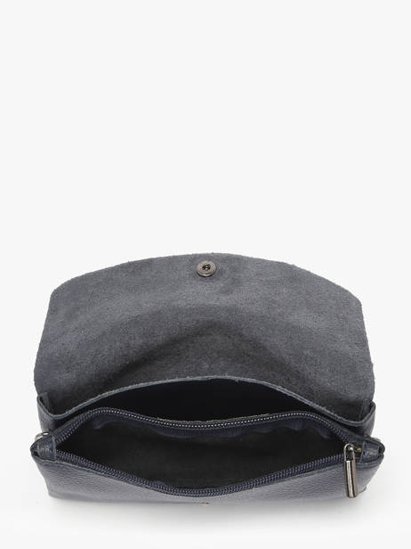 Sac Bandoulière Caviar Cuir Milano Bleu caviar CA23067 vue secondaire 3