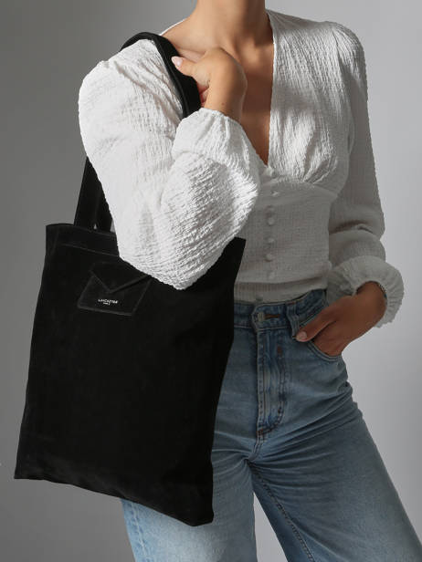 Sac Porté épaule Suedine Kba Polyester Lancaster Noir suedine kba 61 vue secondaire 1