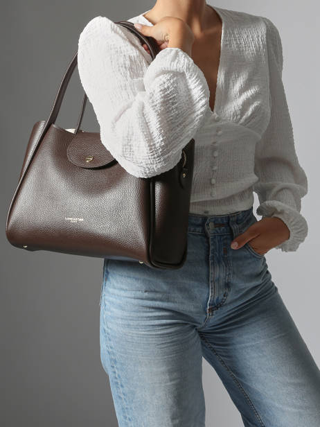 Sac Porté épaule Ida Double Cuir Lancaster Marron ida double 85 vue secondaire 1