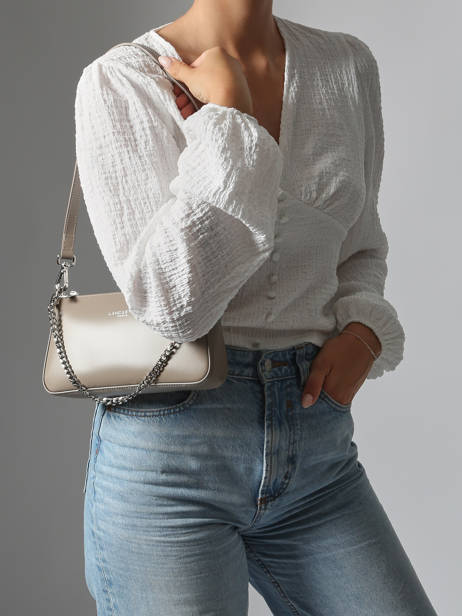 Sac Baguette Suave Cuir Lancaster Gris suave even 14 vue secondaire 1