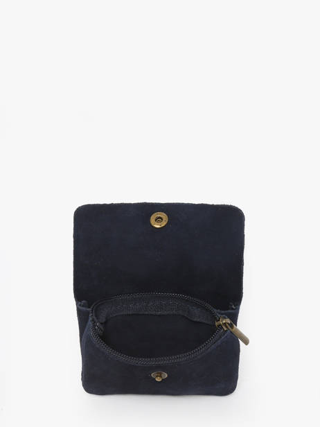 Porte-monnaie Velvet Cuir Milano Bleu velvet VE23091 vue secondaire 1