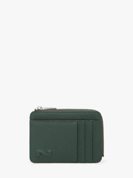 Porte-monnaie Avec Porte-cartes Cuir Nathan baume Vert original n 217N