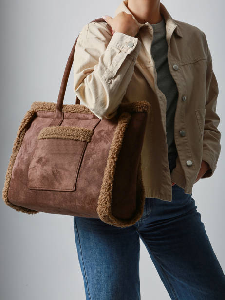 Sac Porté épaule A4 Sheep David jones Marron sheep CM7876 vue secondaire 1