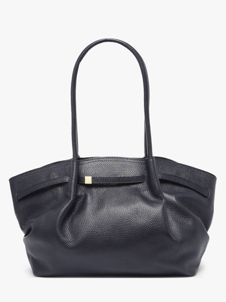 Sac Porté épaule Caviar Cuir Milano Bleu caviar CA25062
