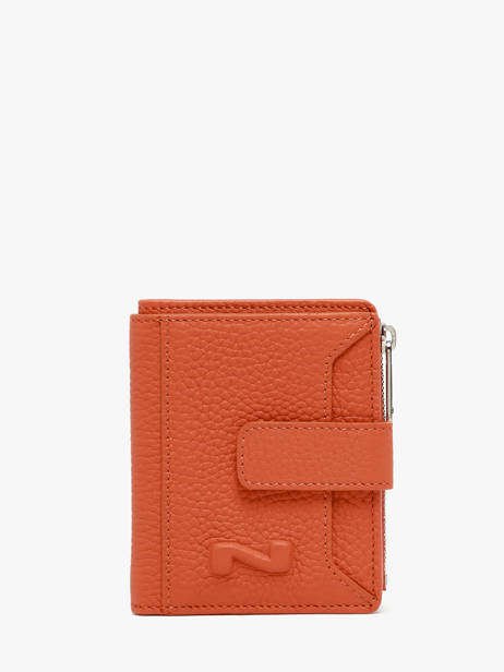 Porte-cartes Porte-monnaie Original Cuir Nathan baume Orange original n 102N