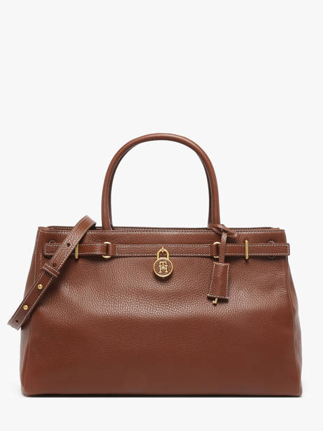 Sac à Main American Icon Cuir Tommy hilfiger Marron american icon AW17925