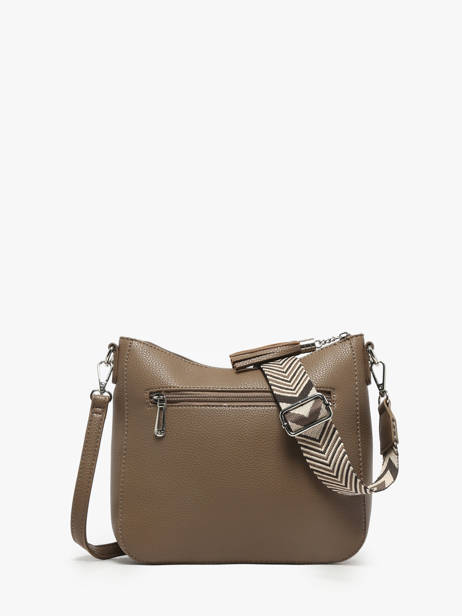 Sac Bandoulière Grained Flora & co Beige grained F8575 vue secondaire 3