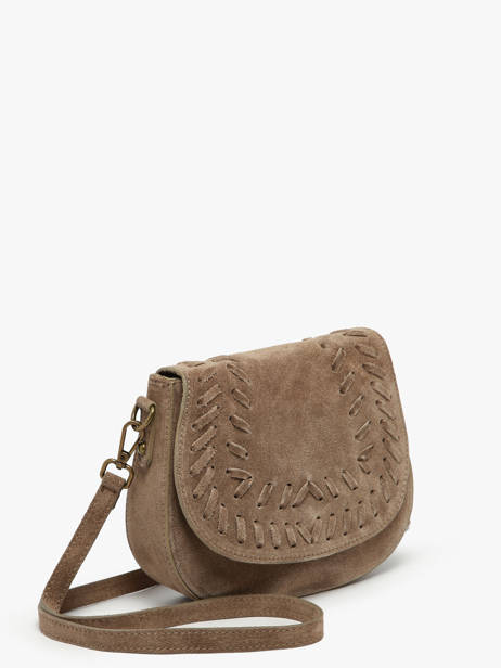Sac Bandoulière Velvet Cuir Milano Beige velvet VE25062 vue secondaire 2