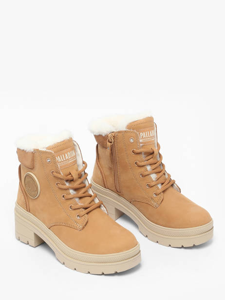 Bottines à Talon En Cuir Palladium Marron women 99527254 vue secondaire 1