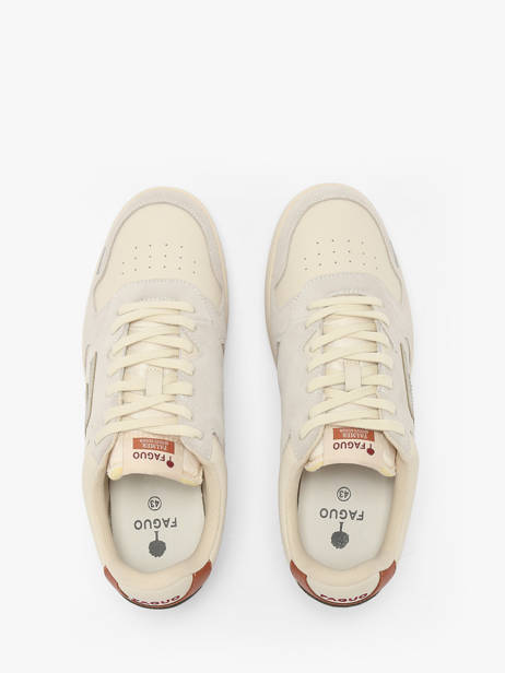 Sneakers En Cuir Faguo Beige men 25CG3206 vue secondaire 3