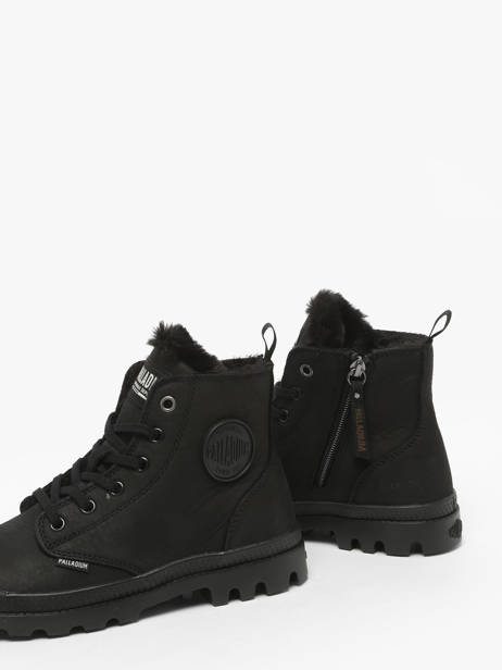 Bottines Pampa Hi Zip Wl En Cuir Palladium Noir women 95982010 vue secondaire 2