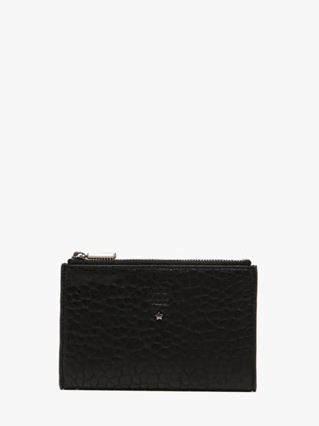 Portefeuille Cuir Mila louise Noir vintage 3576E