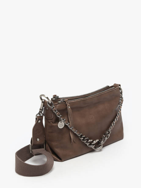Sac Bandoulière Vintage Cuir Mila louise Marron vintage 3864C vue secondaire 1