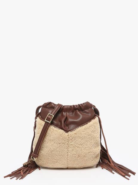 Sac Bandoulière Vintage Cuir Mila louise Marron vintage 3812TC
