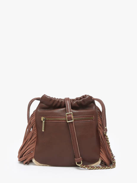Sac Bandoulière Vintage Cuir Mila louise Marron vintage 3812TC vue secondaire 3