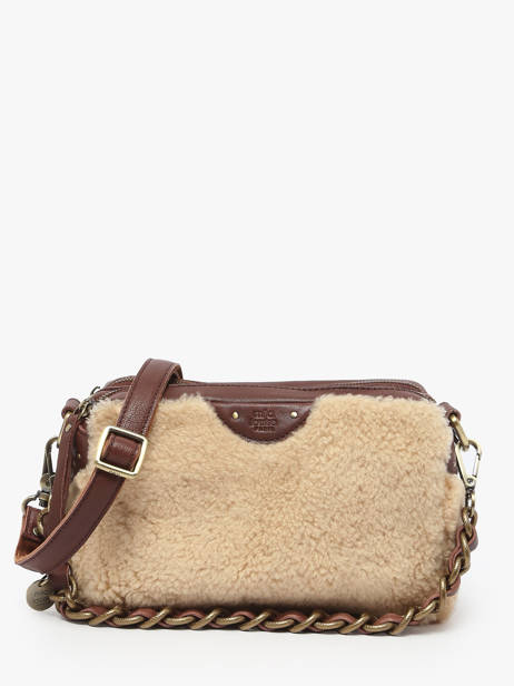 Sac Bandoulière Vintage Cuir Mila louise Marron vintage 23673TC