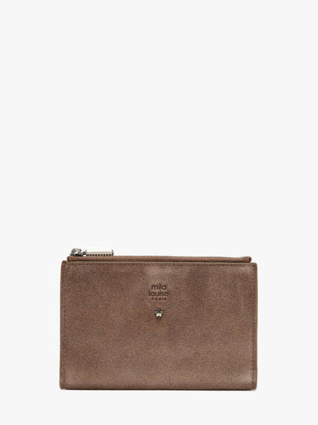 Portefeuille Cuir Mila louise Marron vintage 3576V