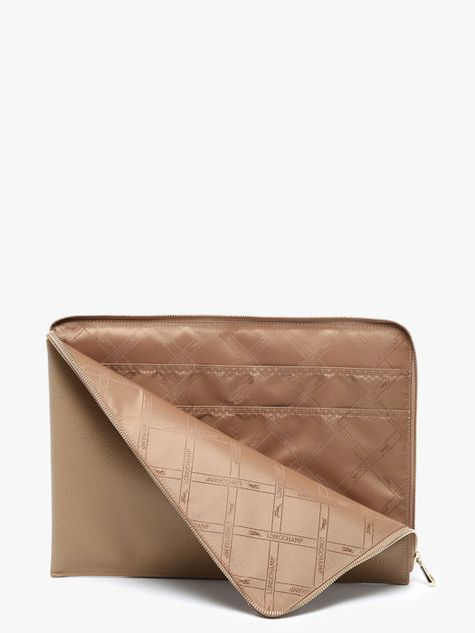 Longchamp Le foulonné Etui passeport Beige