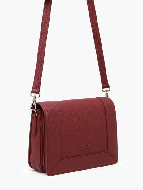 Sac Bandoulière Rotterdam Cuir Nathan baume Rouge mondrian 3 vue secondaire 2
