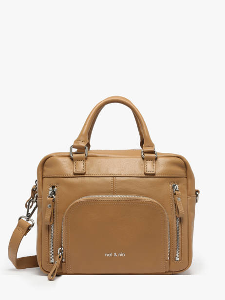 Sac Bandoulière Baby Macy Cuir Nat et nin Beige vintage BABYMACY