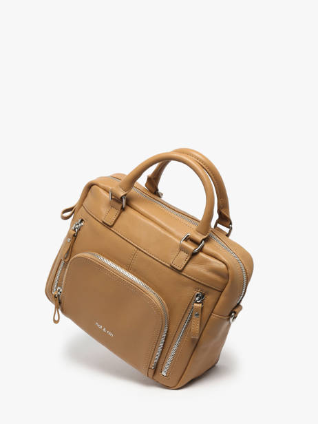 Sac Bandoulière Baby Macy Cuir Nat et nin Beige vintage BABYMACY vue secondaire 2