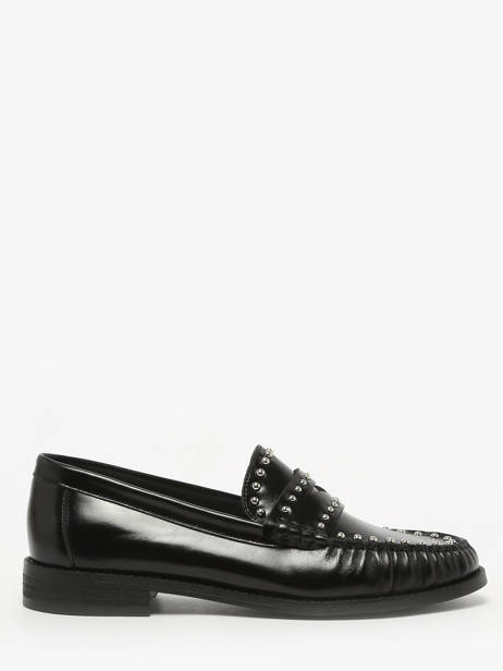 Mocassins En Cuir Inuovo Noir women LFG005