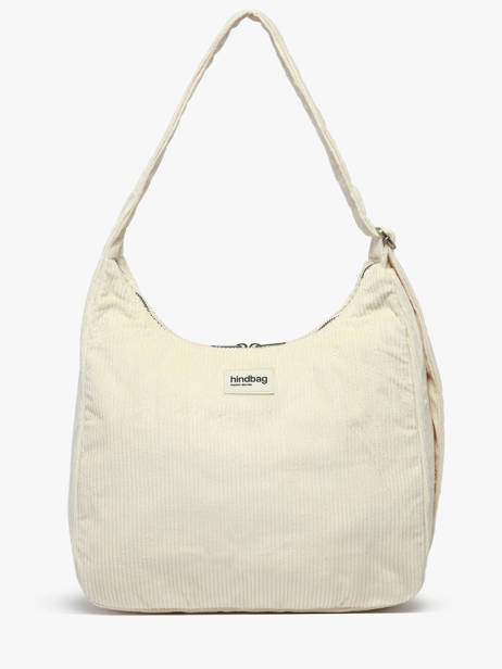 Sac Porté épaule Velours Velours Côtelé Hindbag Beige velours V