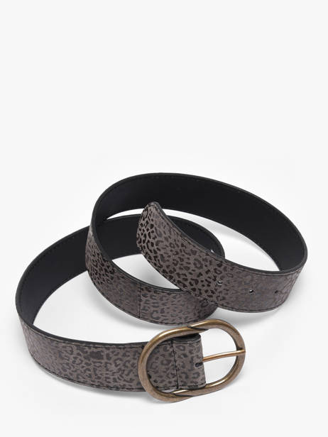 Ceinture Femme Cuir Pieces Gris laura 17125486 vue secondaire 3