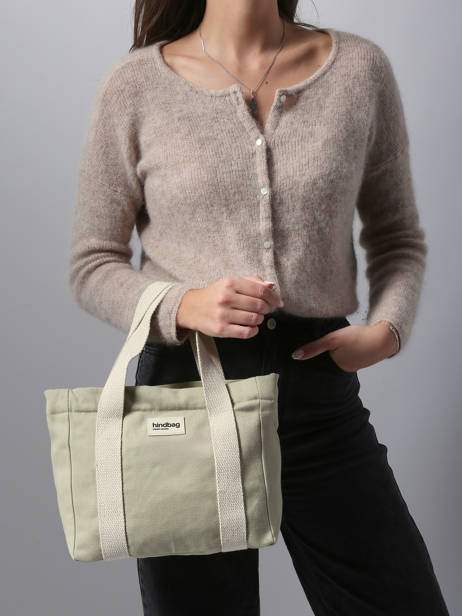 Sac Porté Main Best Seller Coton Hindbag Vert best seller LOUISE vue secondaire 1