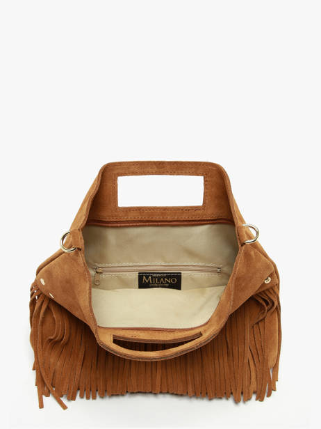 Sac Bandoulière Velvet Cuir Milano Marron velvet VE25091 vue secondaire 3