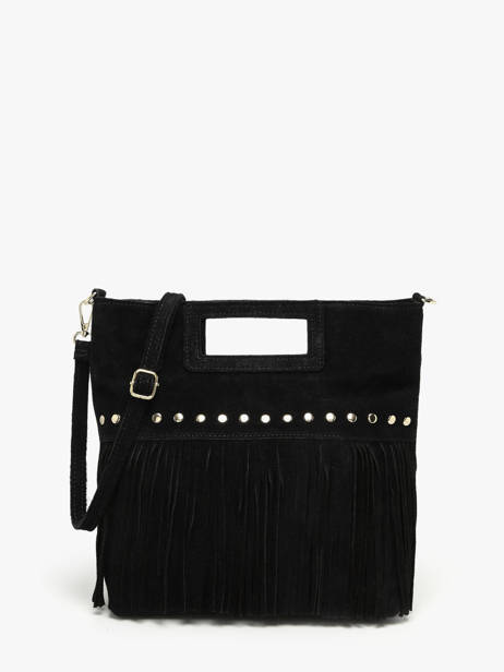 Sac Bandoulière Velvet Cuir Milano Noir velvet VE25091