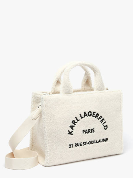 Sac Cabas Rue St Guillaume Shearling Karl lagerfeld Blanc rsg A4W50013 vue secondaire 2