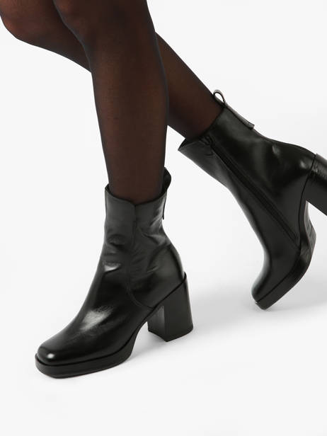 Bottines à Talon En Cuir Mjus Noir women P96212 vue secondaire 1