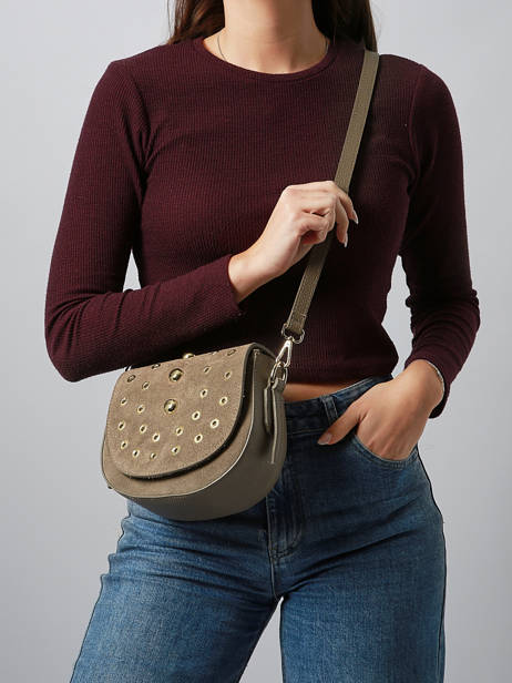Sac Bandoulière Velvet Studs Milano Beige velvet studs VS25093 vue secondaire 1
