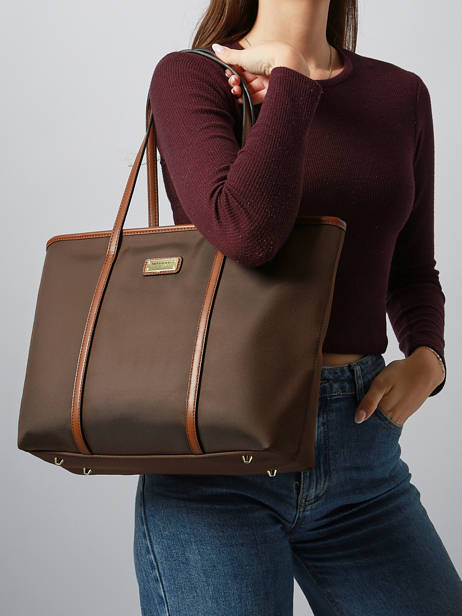 Sac Porté épaule Jamie Nylon Ted lapidus Marron jamie DU43501 vue secondaire 1