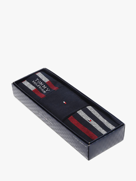 Chaussettes Homme 3 Paires Boîte Cadeau Tommy hilfiger Bleu socks 71235376 vue secondaire 2