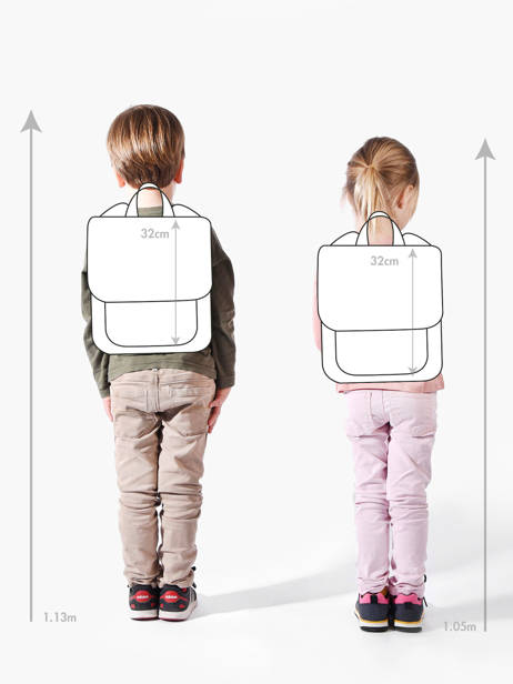 Mini Sac à Dos Pret Rouge buddies for life 4980 vue secondaire 1
