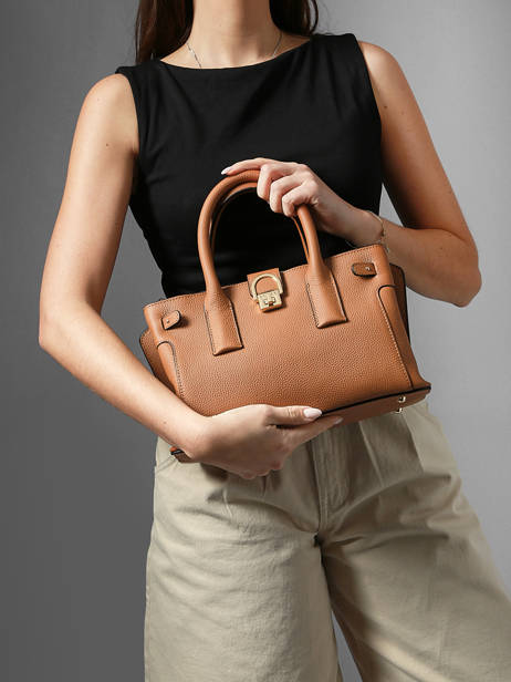 Sac Porté Main S Equestre Cuir Etrier Marron equestre EEQT142S vue secondaire 1