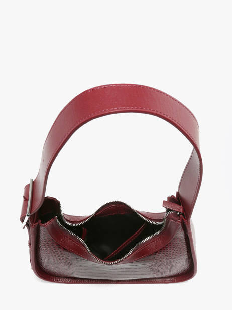 Sac Porté épaule Croco Vernis Paul marius Rouge croco vernis VICTXCRV vue secondaire 2