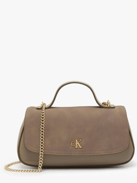 Sac Bandoulière Sueded Hardware Polyester Calvin klein jeans Marron sueded hardware 4F3408G