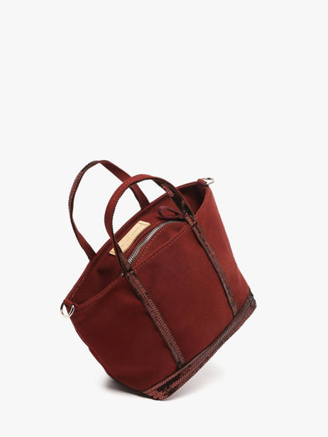 Sac Bandoulière Baby Cabas Paillettes Vanessa bruno Rouge cabas 1V40410 vue secondaire 2